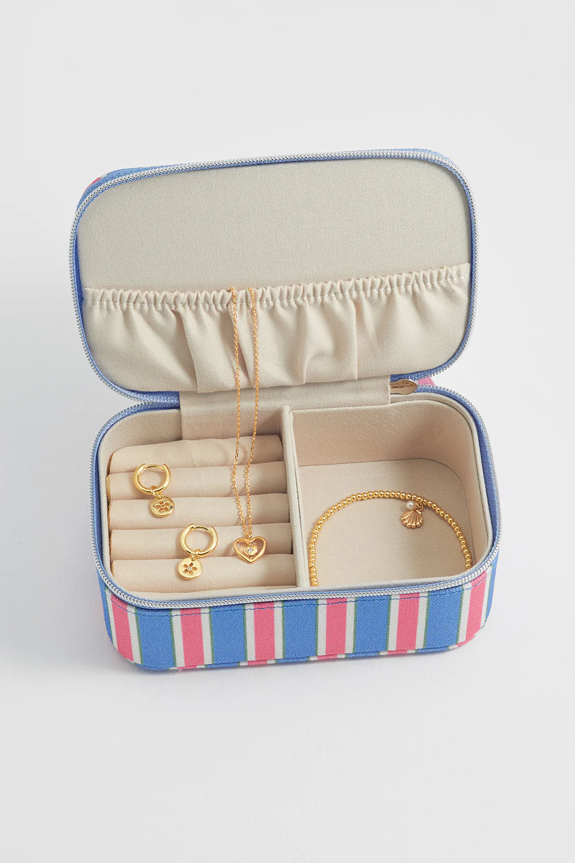 Blue Stripe Mini Jewellery Box - Image 2