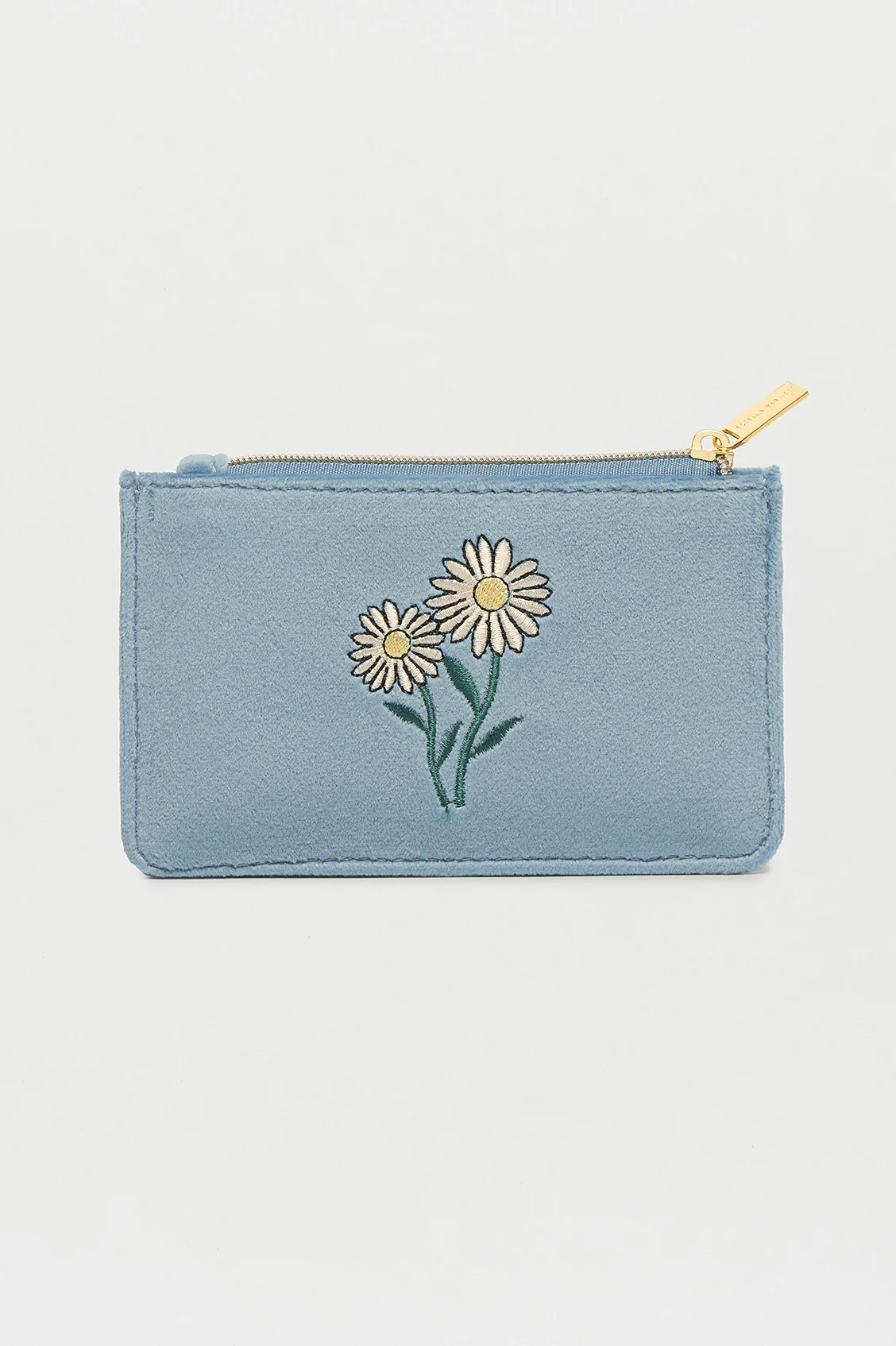 Embroidered Daisy Card Purse