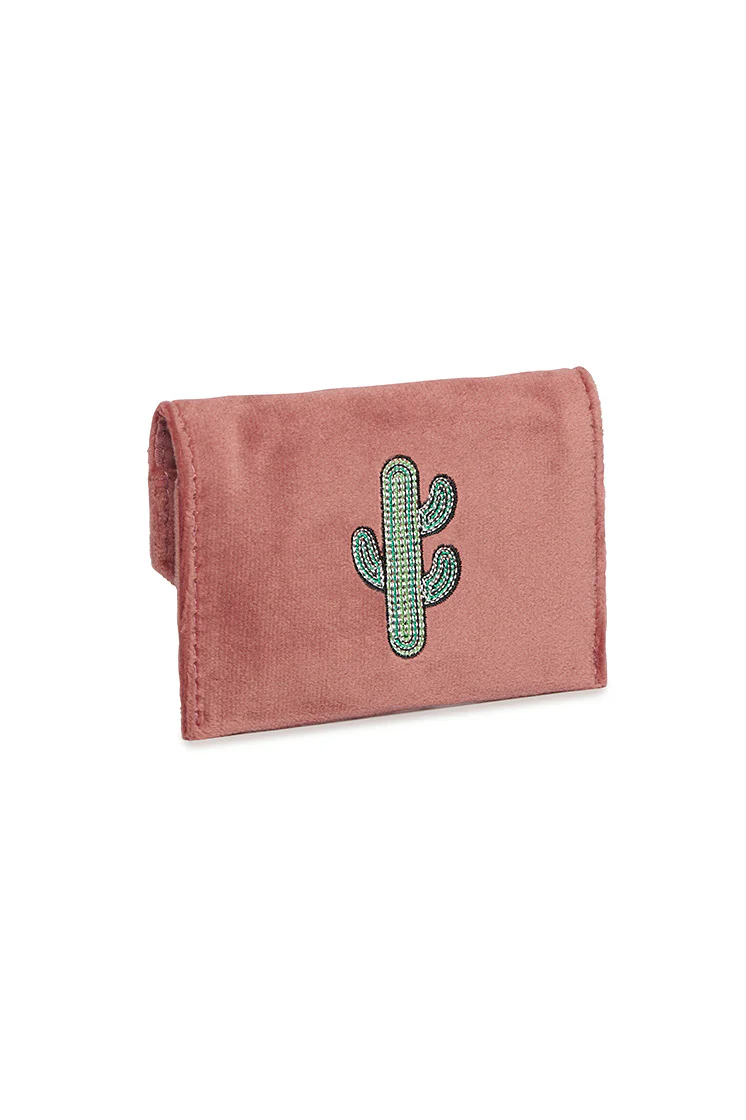 Embroidered Cactus Envelope Card Holder - Image 3