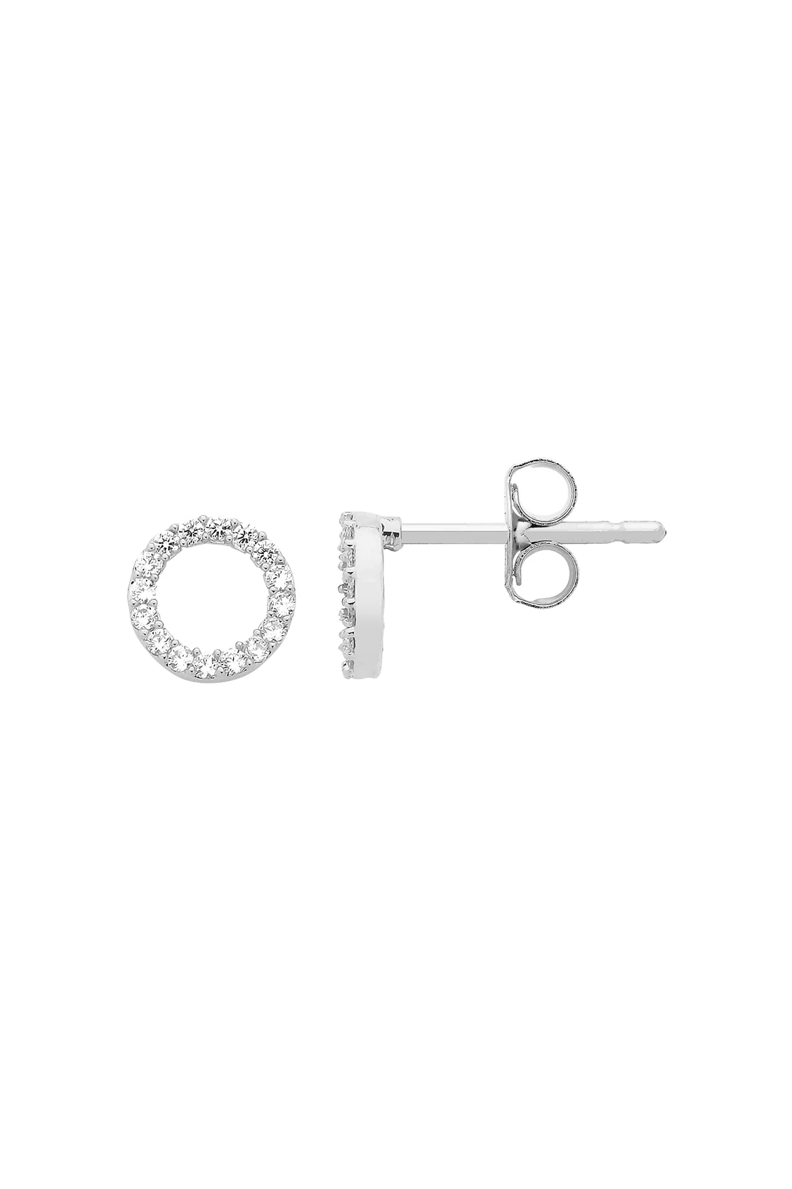 CZ Circle Earrings - Image 3
