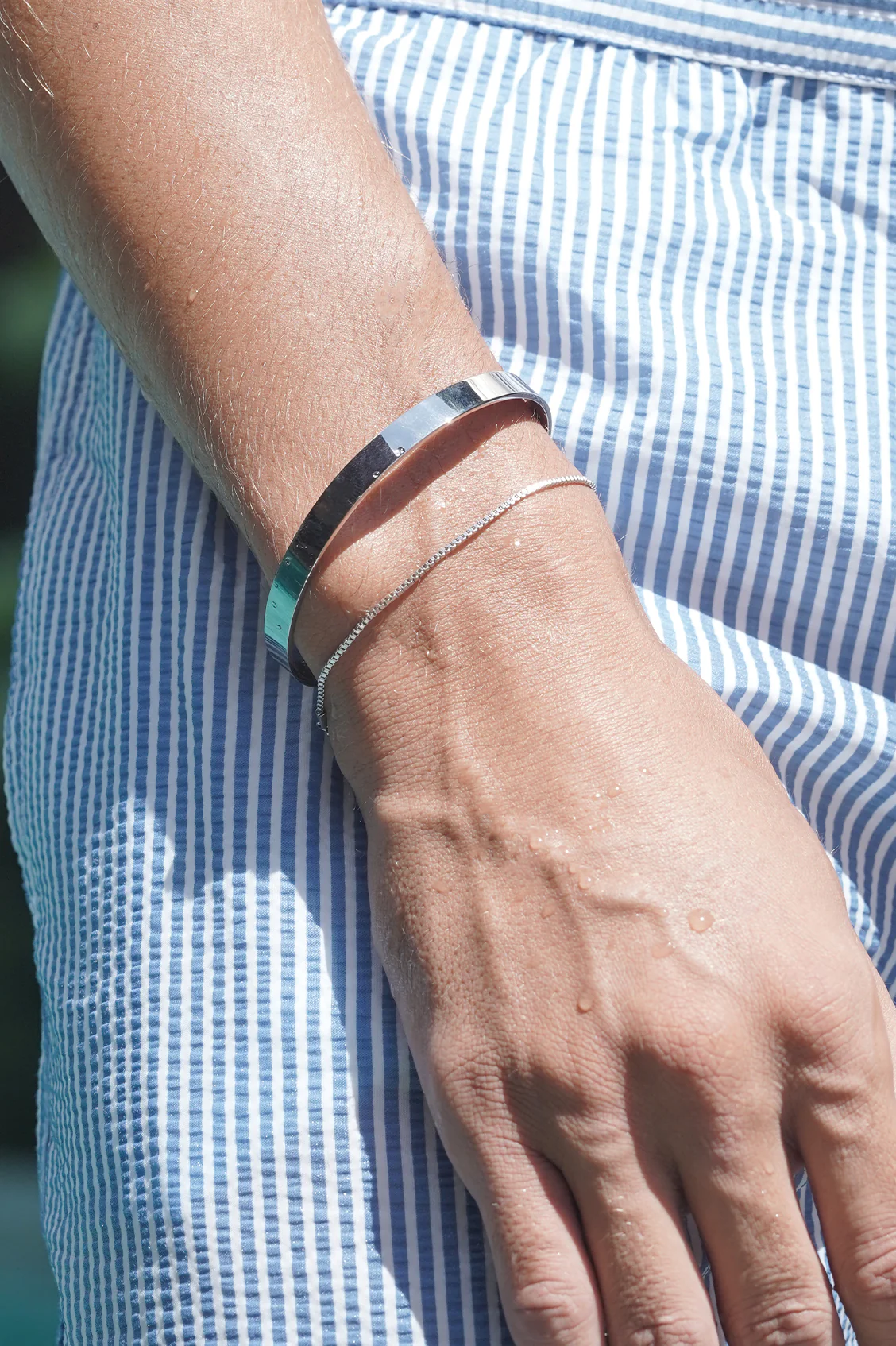 Men's Fine Curb Chain Bracelet - Image 5