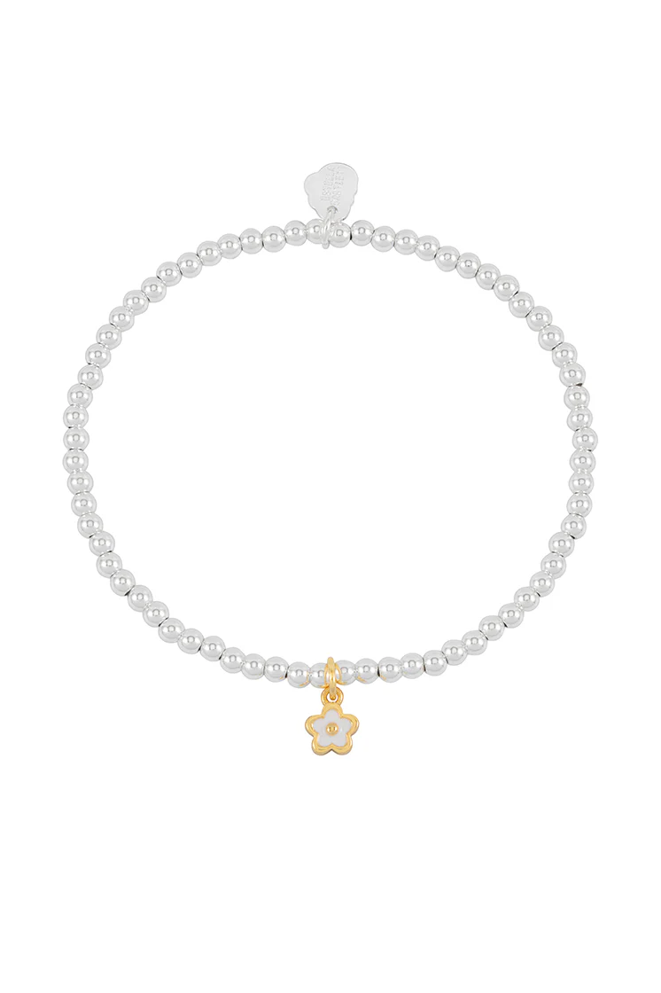 Sienna Beaded Enamel Flower Charm Bracelet - Image 3