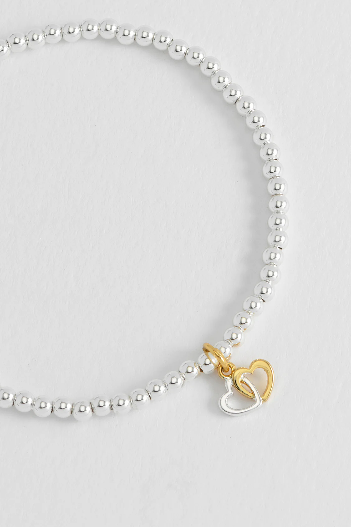 Sienna Beaded Interlinked Heart Charm Bracelet - Image 5