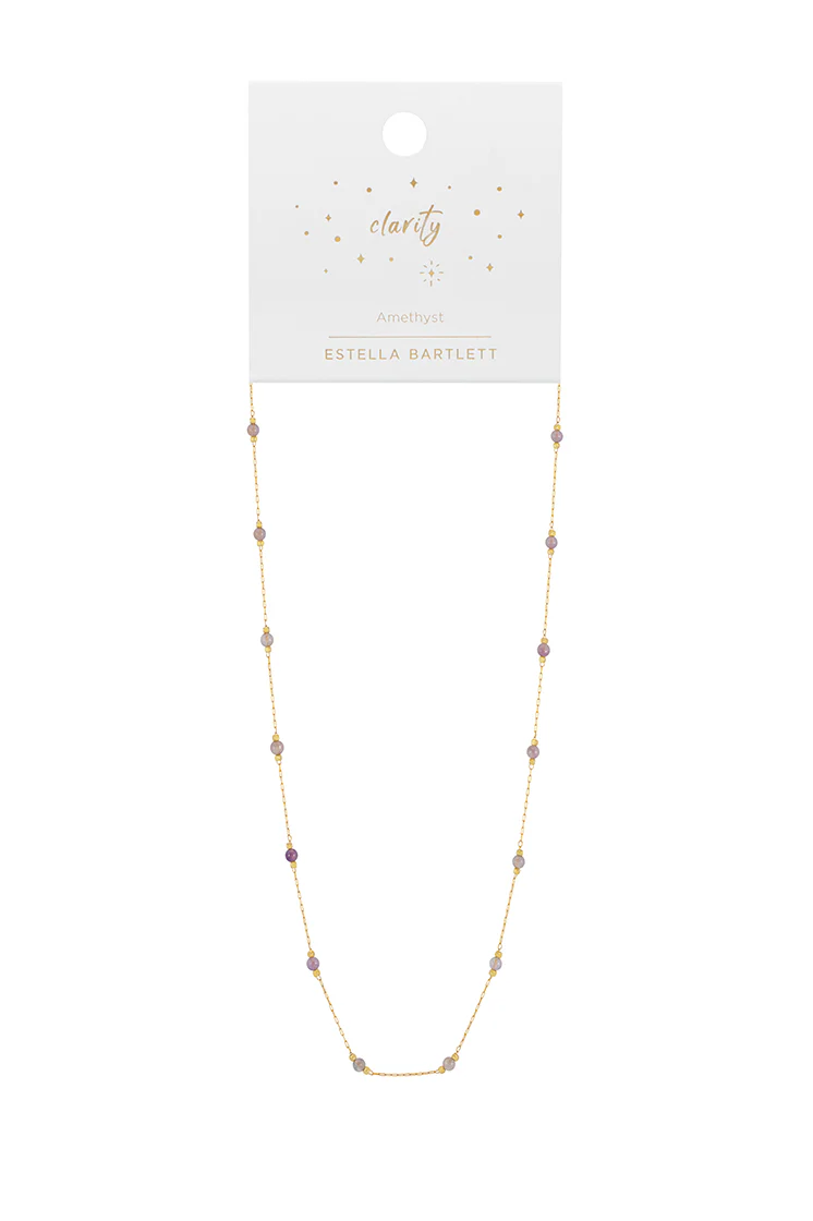 Wellness Amethyst Beaded Chain Necklace - Image 3