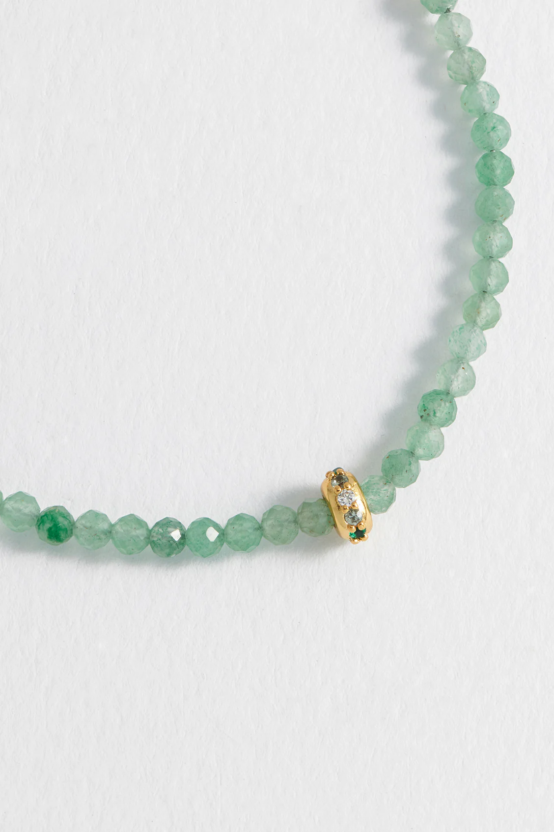 Green Aventurine CZ Disc Amelia Bracelet - Image 5