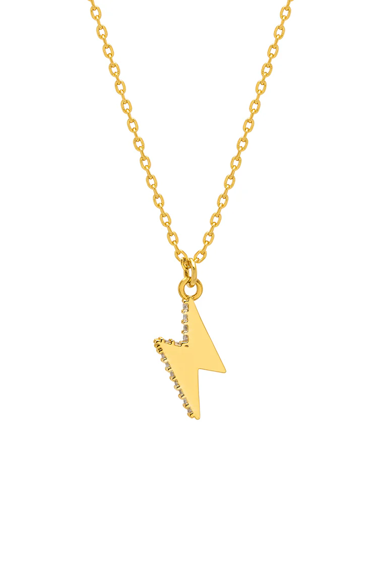 CZ Power Bolt Necklace - Image 3