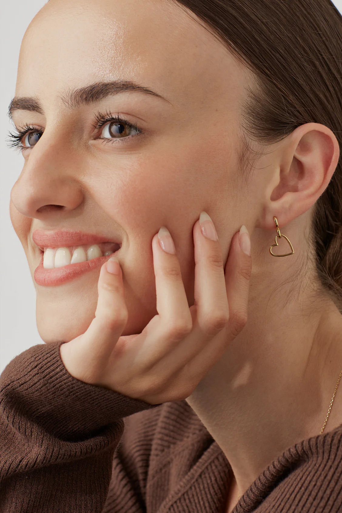 Double Heart Hoop Earrings - Image 7