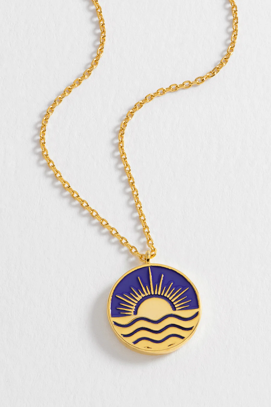 Enamel Sun Pendant Necklace - Image 5