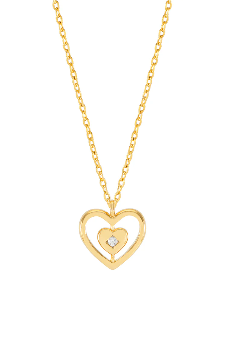 Enveloped CZ Heart Necklace - Image 3