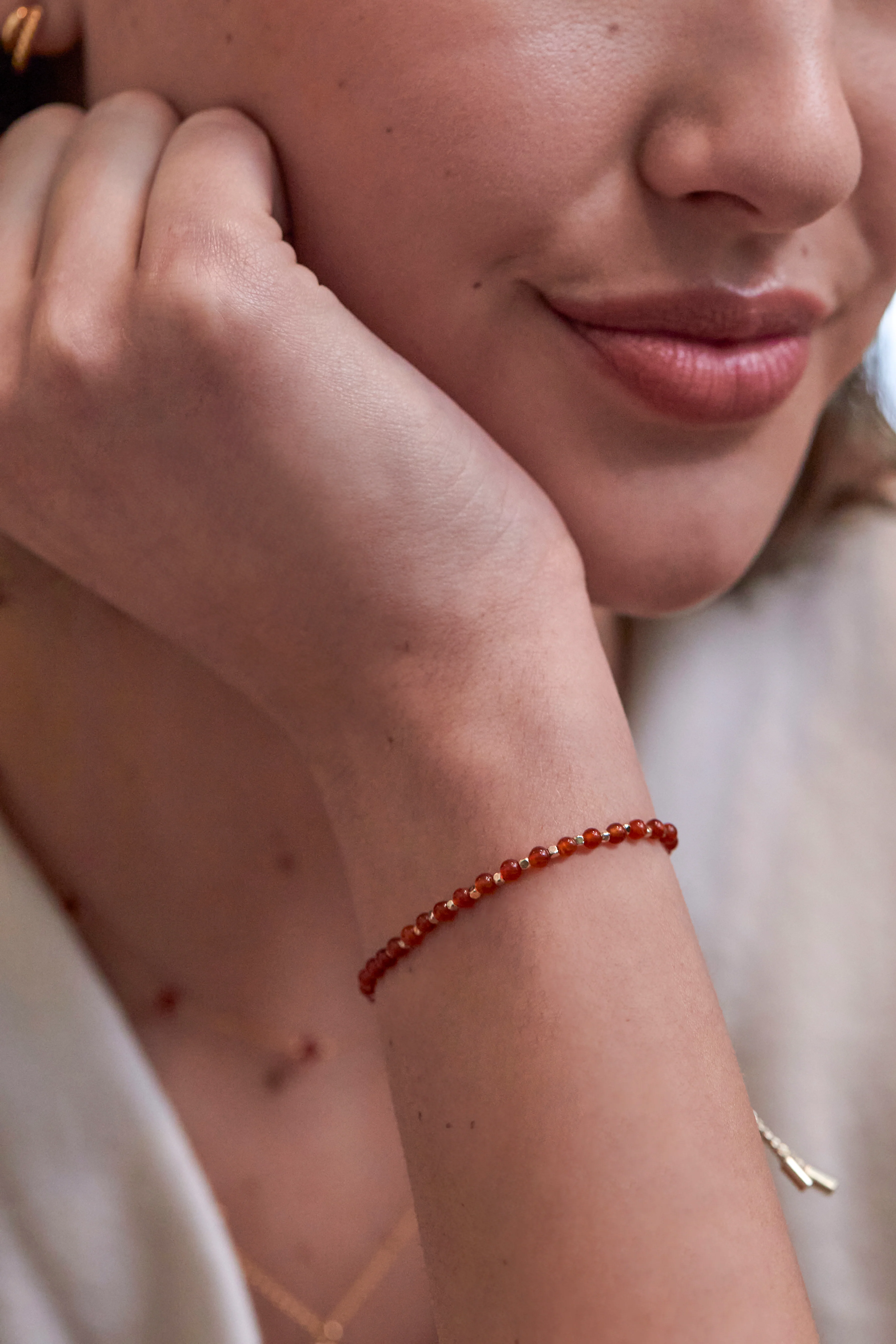 Wellness Red Agate Gemstone Amelia Bracelet - Image 2