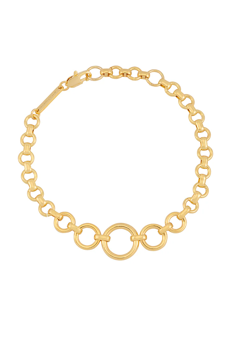 Graduated Round Link Chain Bracelet - Image 3