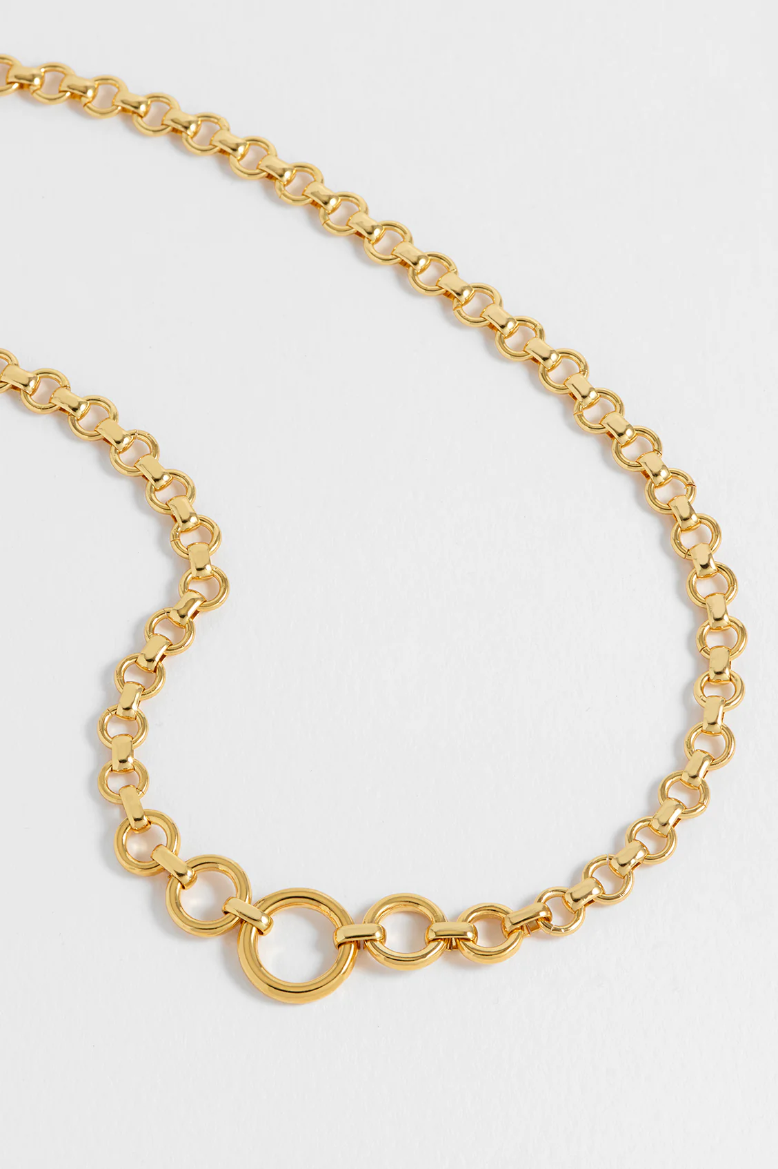 Graduated Round Link Chain Necklace