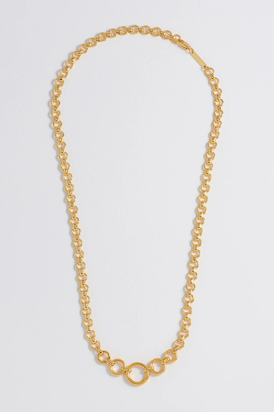 Graduated Round Link Chain Necklace - Image 5
