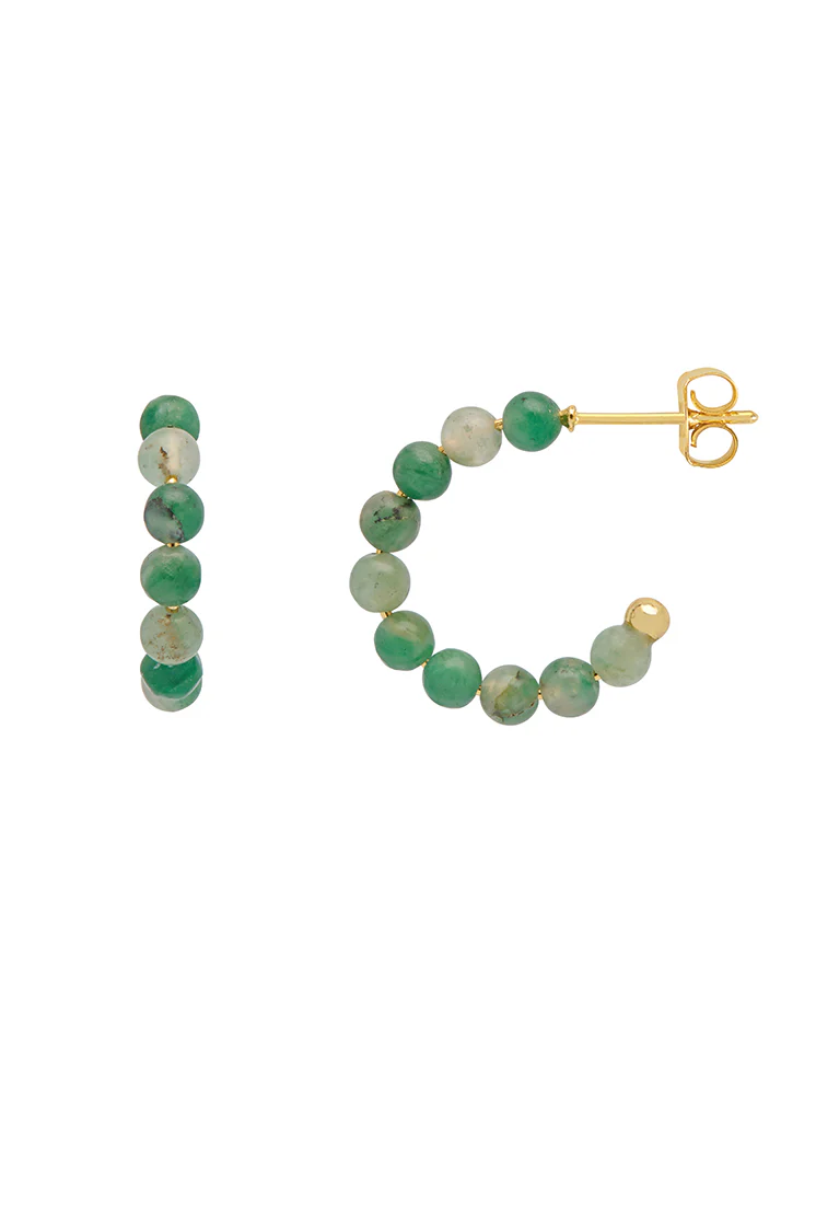 Gemstone Amelia Hoop Earrings - Image 3
