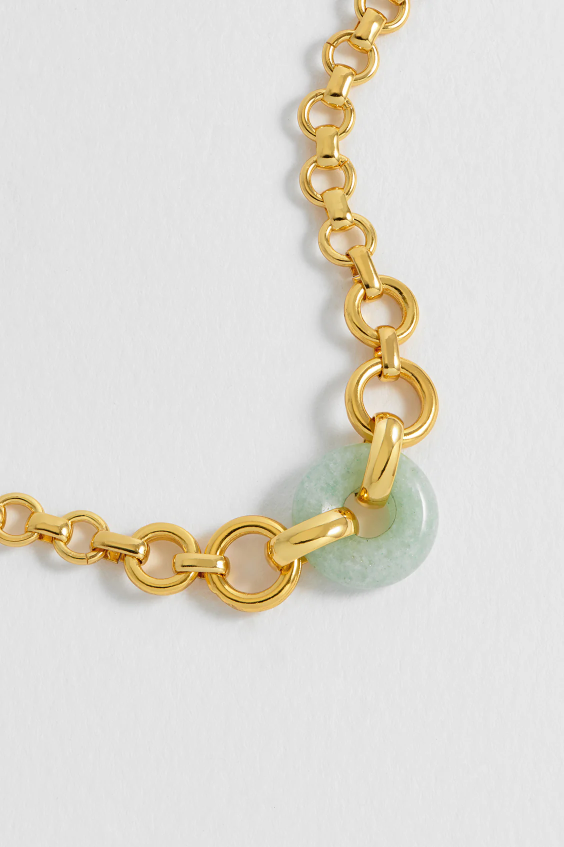 Green Quartz Graduated Link T-Bar Bracelet - Image 5