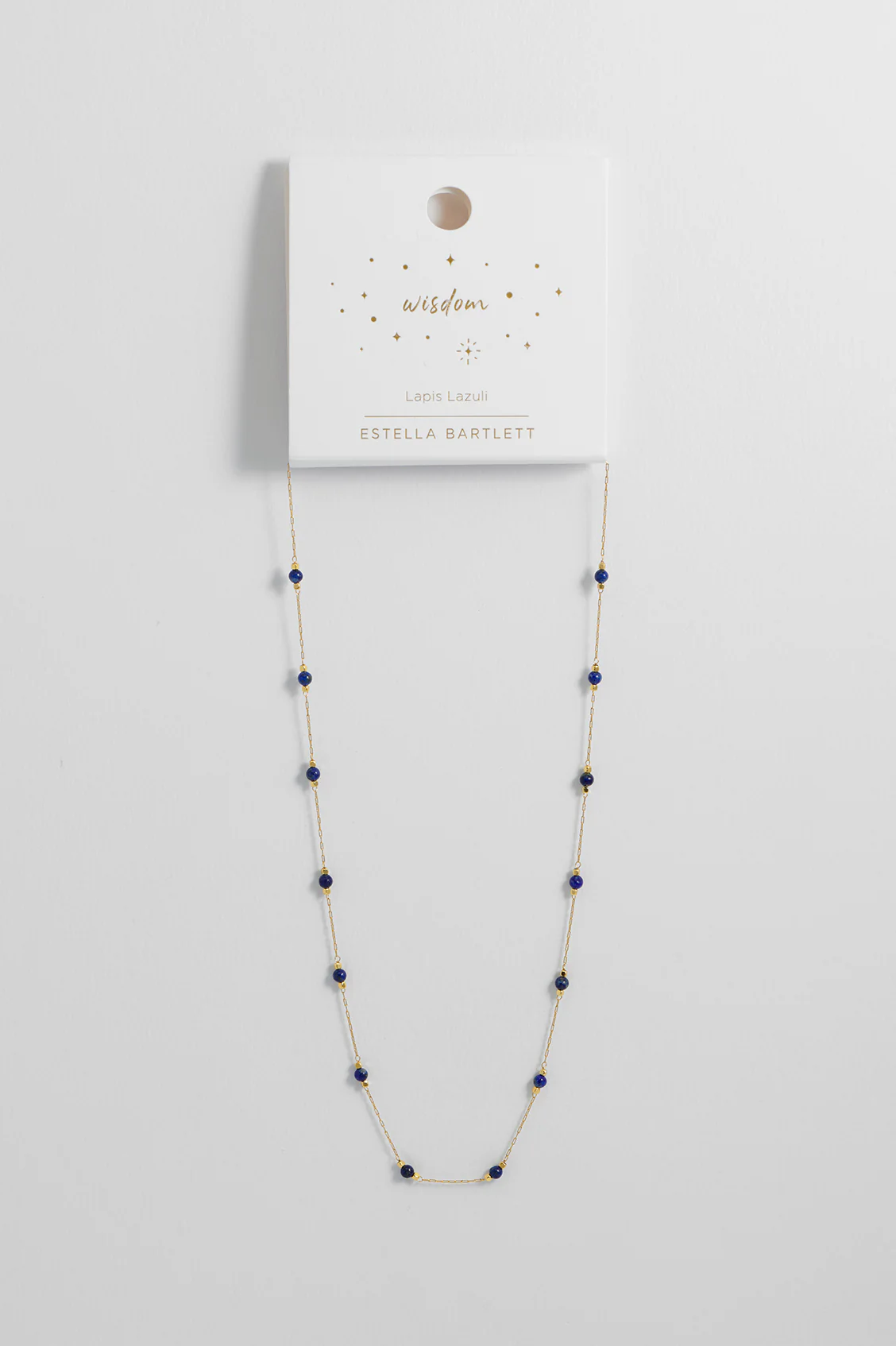 Wellness Lapis Lazuli Beaded Chain Necklace - Image 6