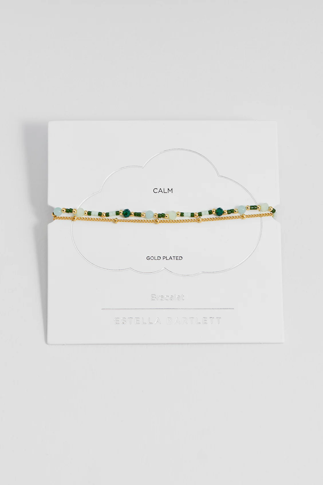 Mini Green Gemstone Duo Chain Bracelet