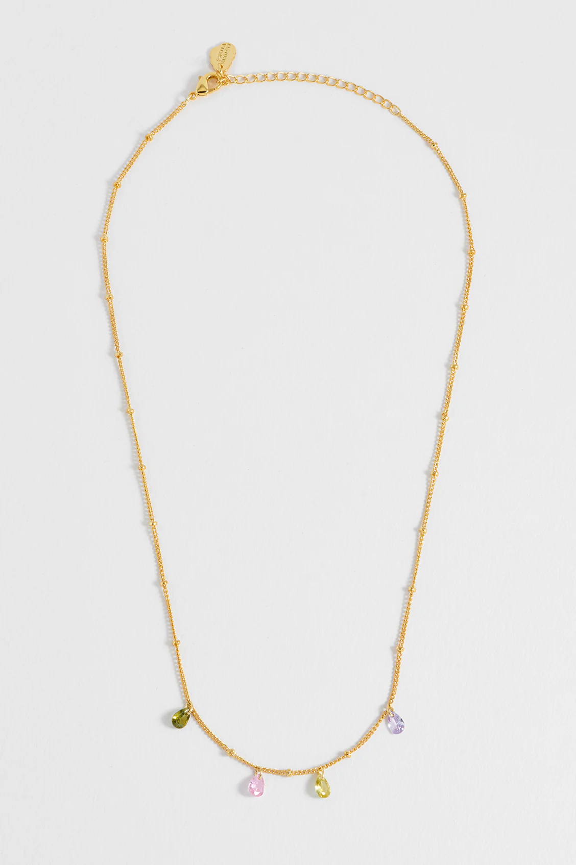 Multi CZ Pear Drop Necklace - Image 6
