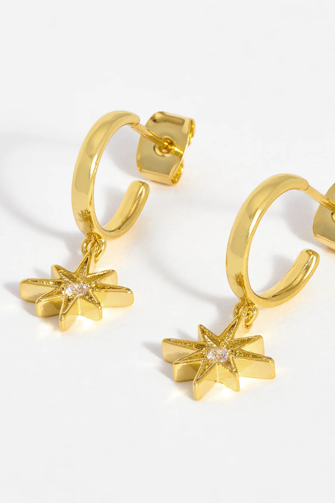 North Star CZ Charm Hoops - Image 4