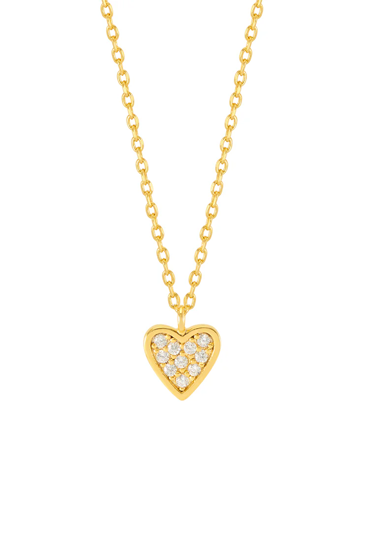 Pave Mini Heart Necklace - Image 3