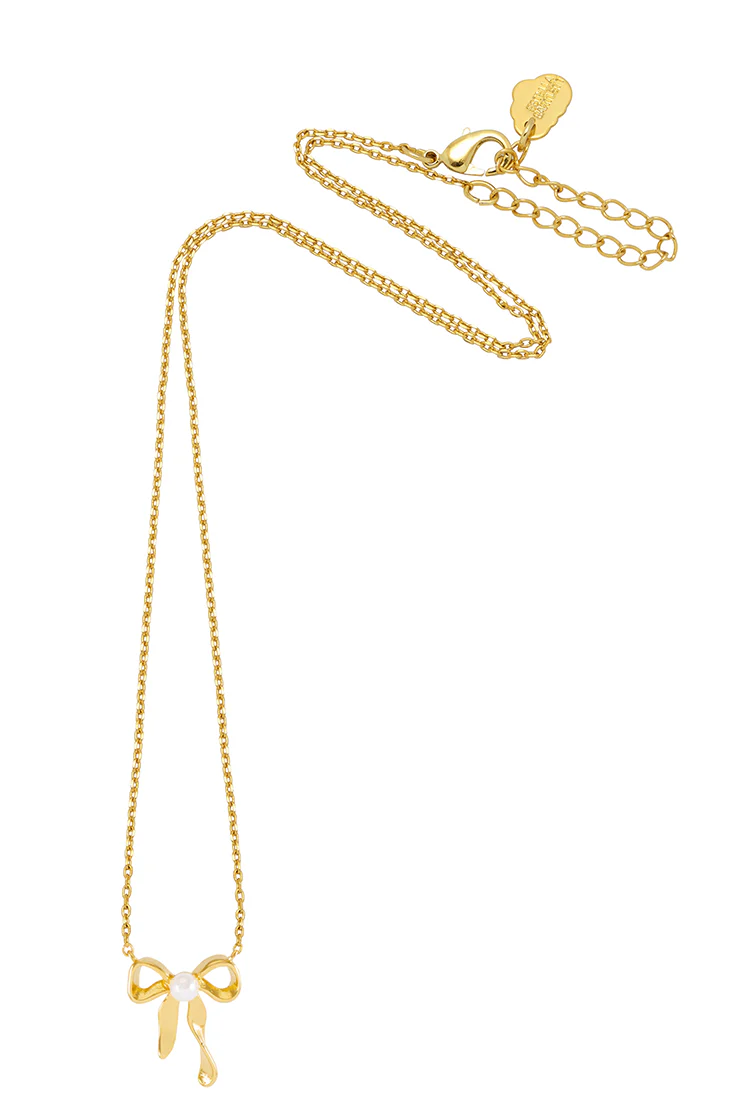 Pearl Bow Necklace - Image 3