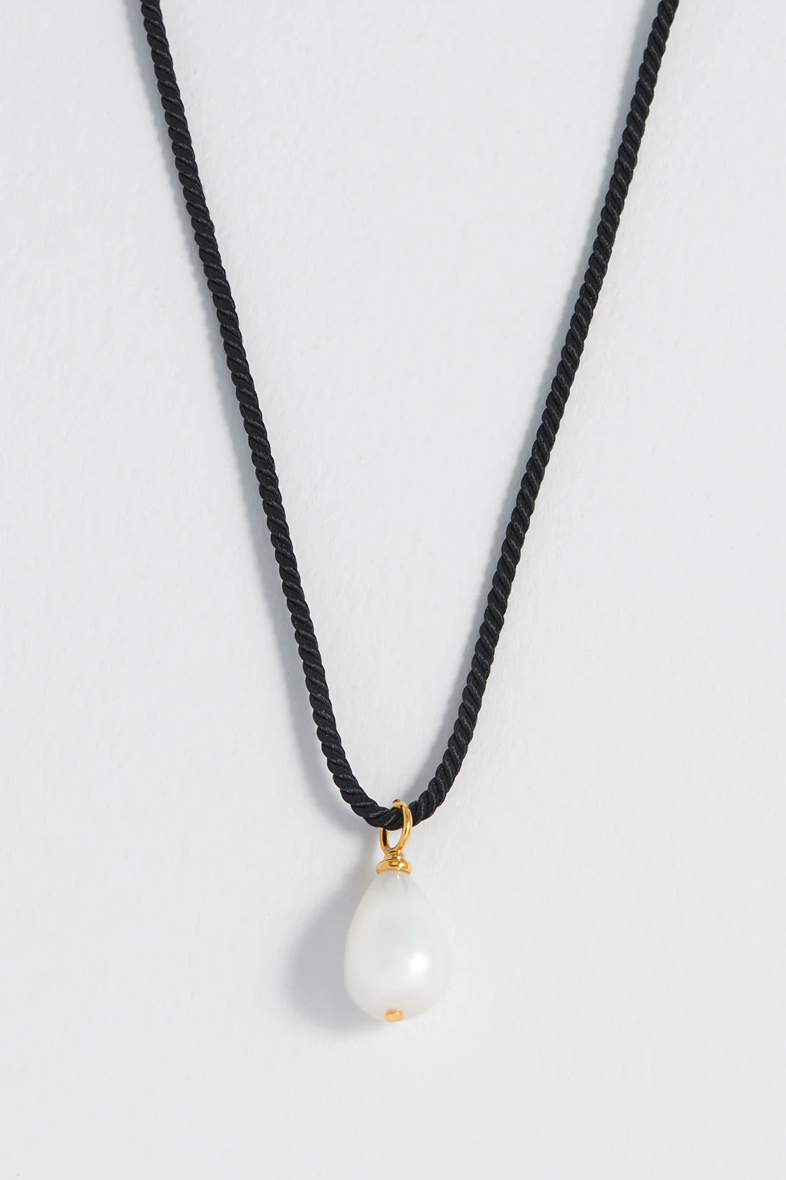 Pearl Drop Cord Necklace - Image 4