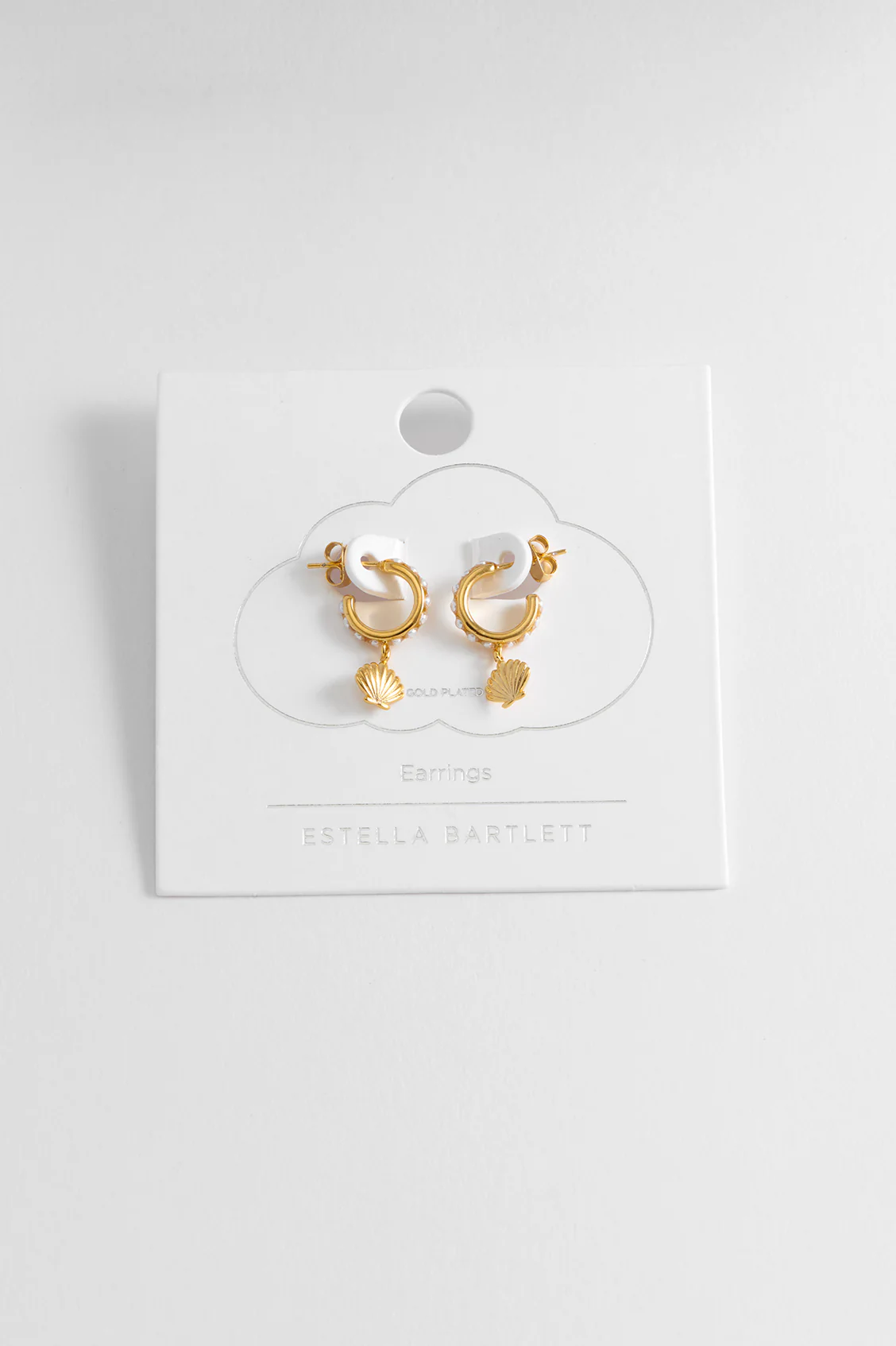 Pearl Scallop Drop Hoops - Image 5