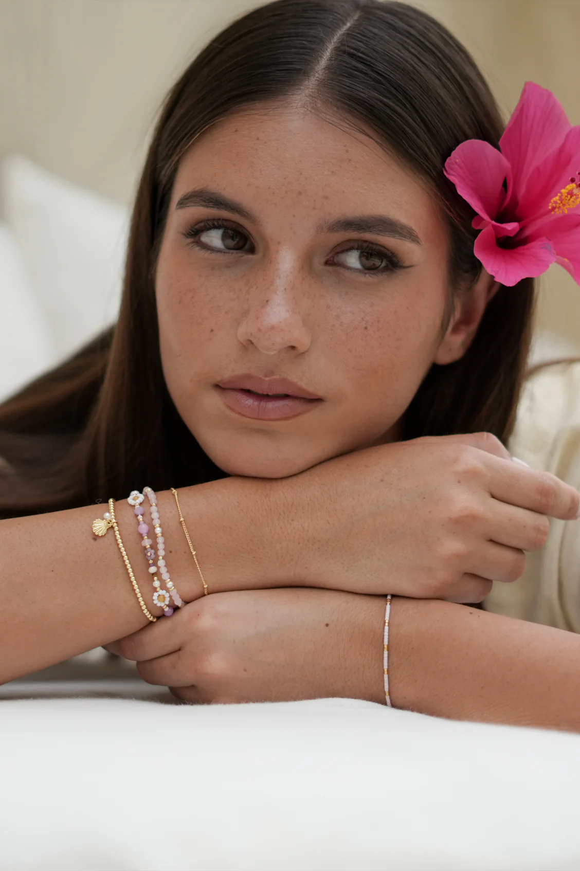 Pearl and Rose Quartz Duo Bracelet - Image 5