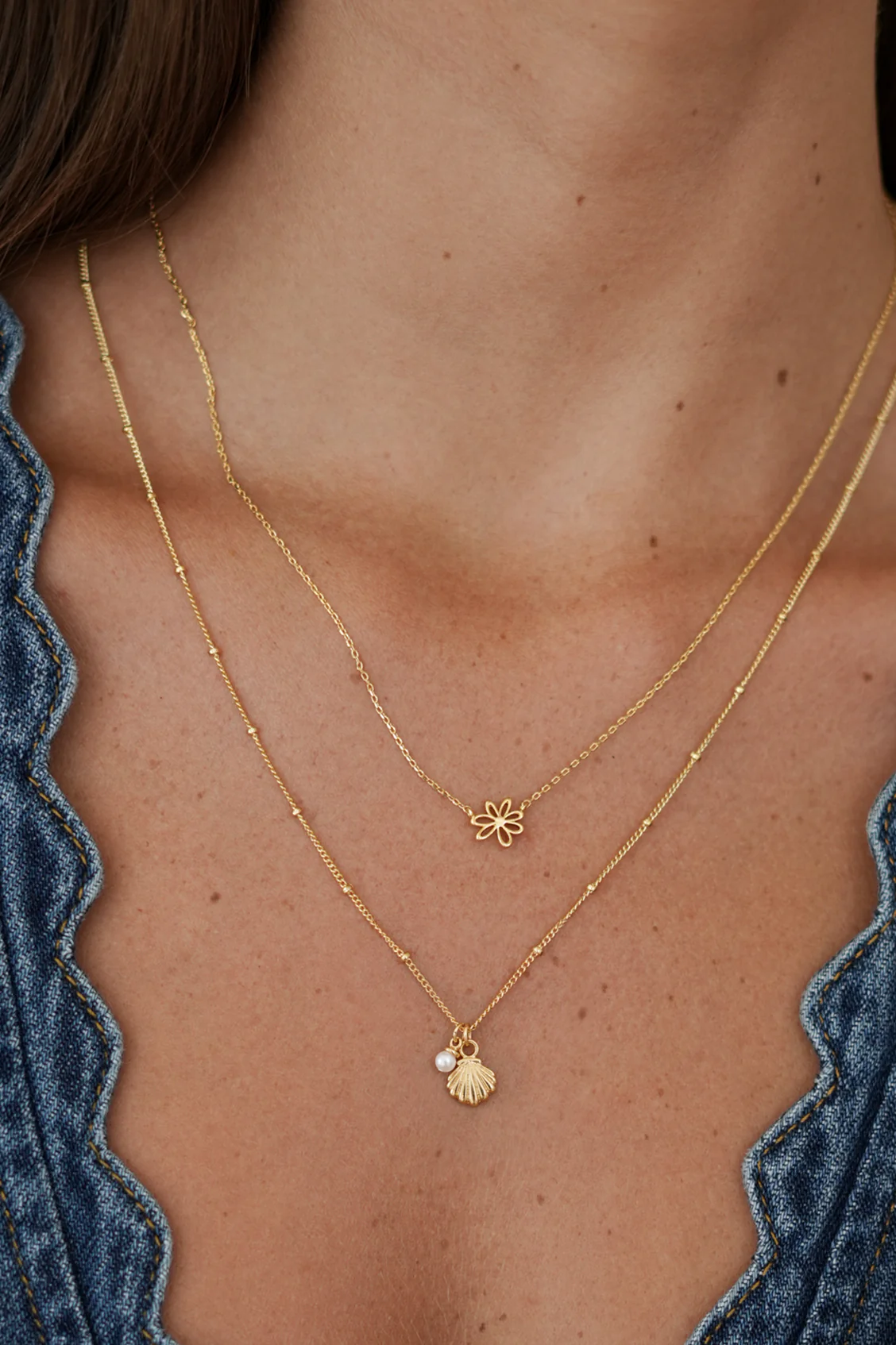 Seashell and Pearl Necklace - Image 2