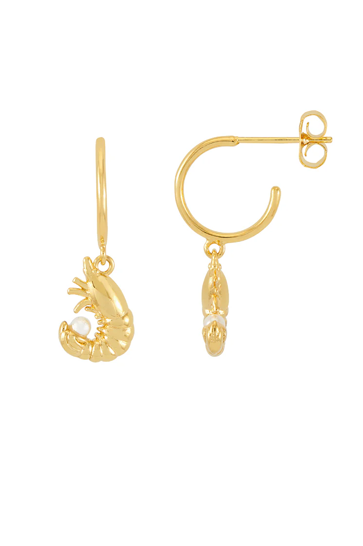 Shrimp Charm Hoops - Image 3
