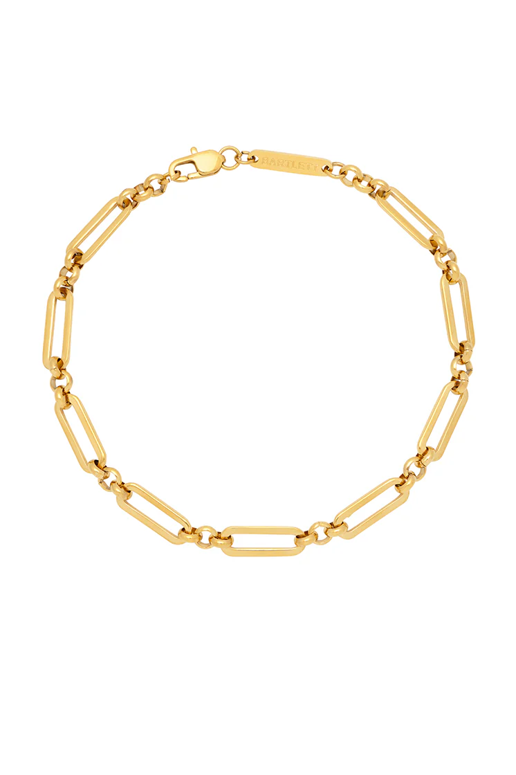 Men's Paperclip Mixed Link Bracelet - Image 3