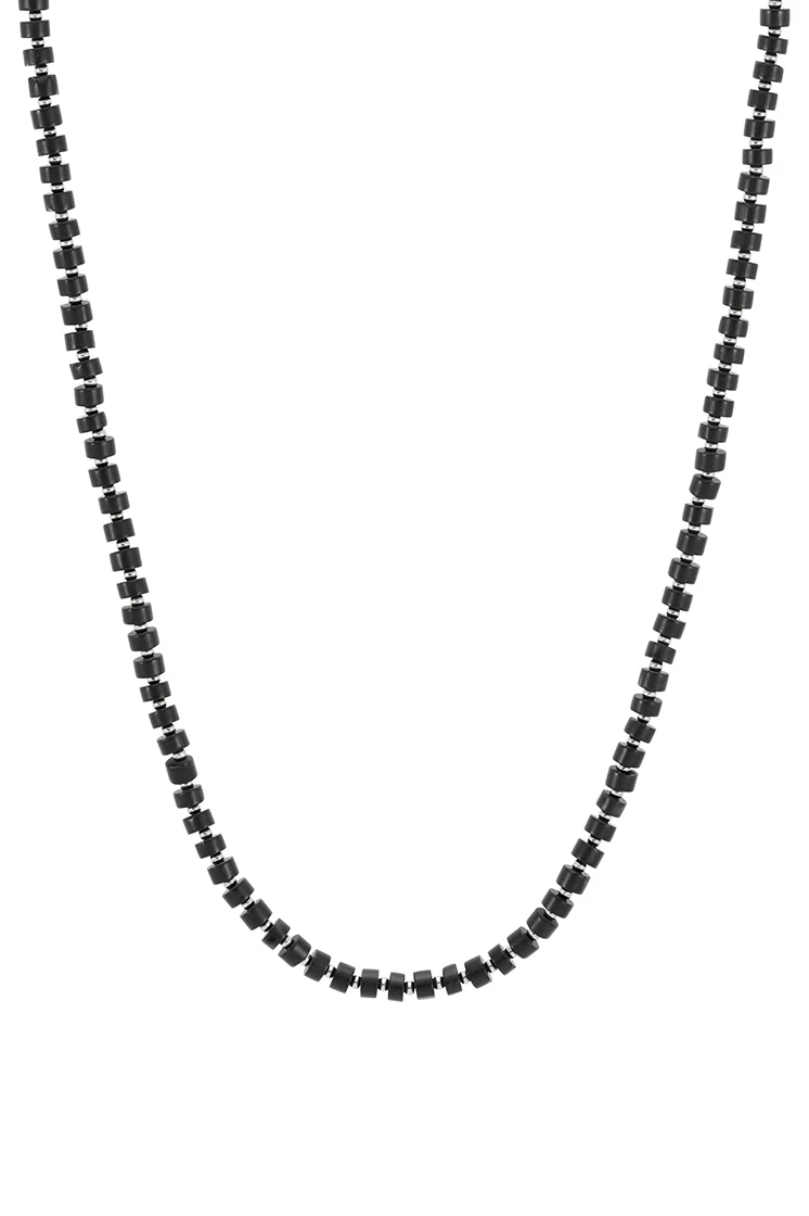 Men's Gemstone Rondelle Necklace - Image 3