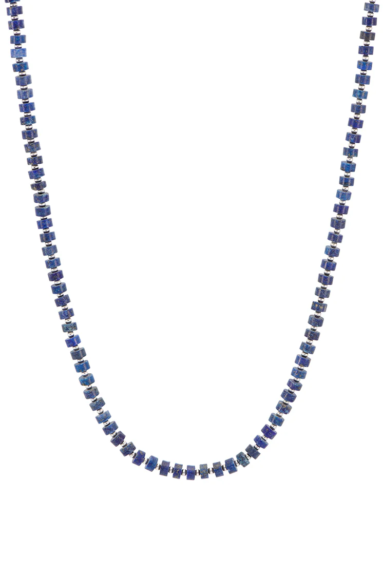 Men's Gemstone Rondelle Necklace - Image 3