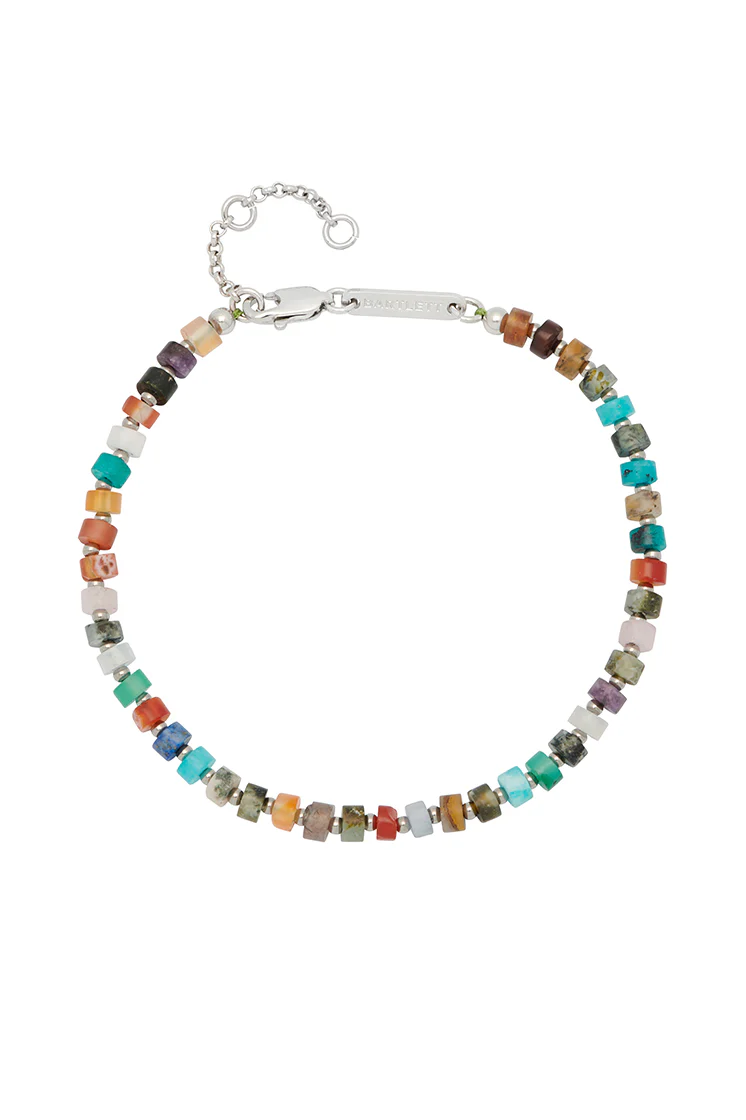 Men's Gemstone Rondelle Bracelet - Image 3