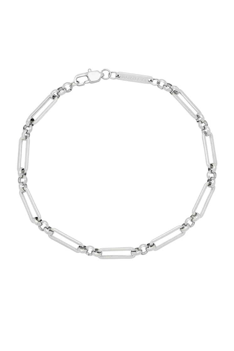 Men's Paperclip Mixed Link Bracelet - Image 3