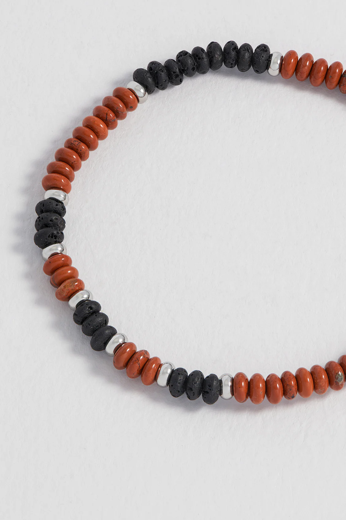 Men's Gemstone Stretch Disc Bracelet - Image 2