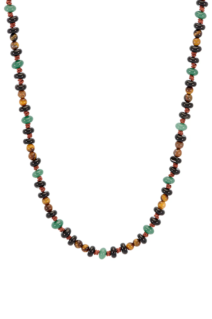 Men's Gemstone Knotted Necklace - Image 3
