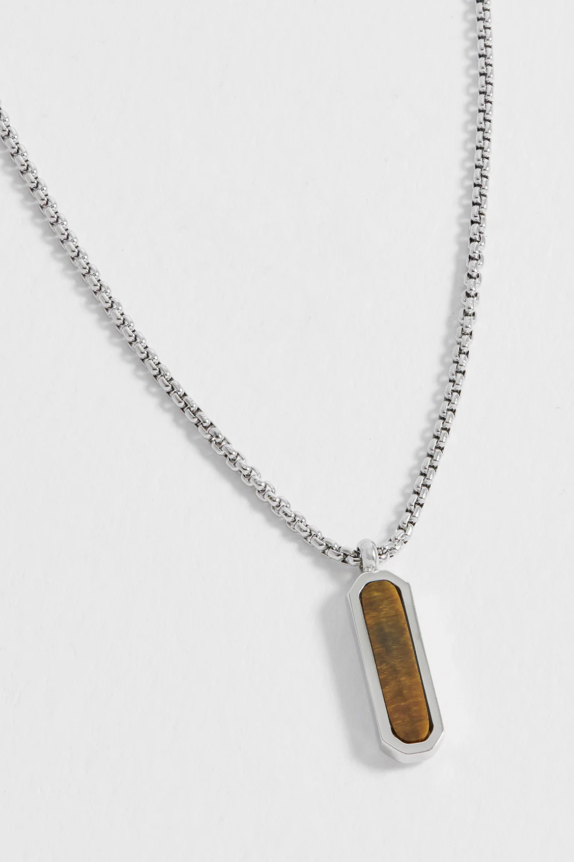 Men's Gemstone Tag Pendant Necklace - Image 2