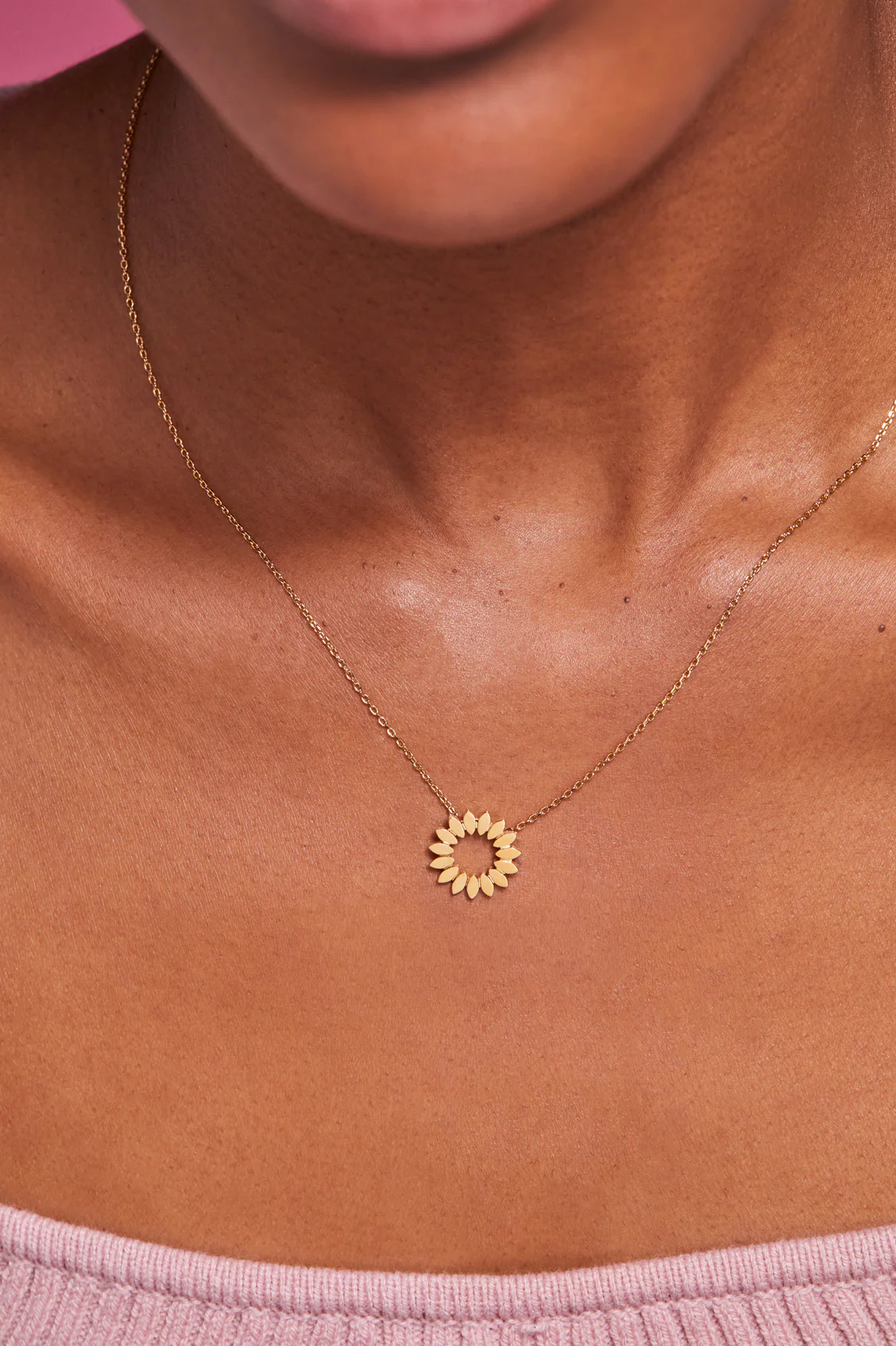 Modern Flower Necklace - Image 4