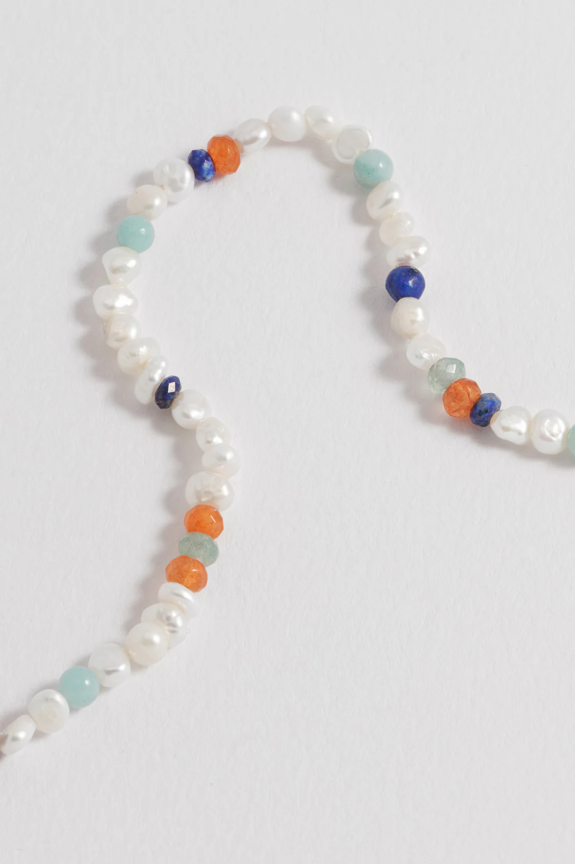 Men's Pearl and Mixed Gemstone Necklace - Image 4