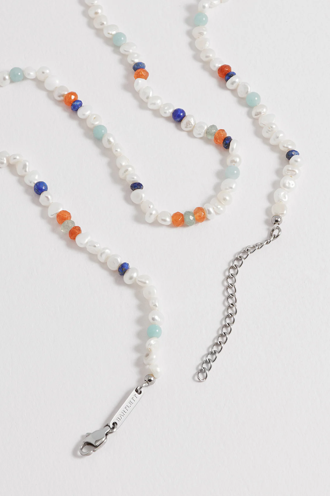 Men's Pearl and Mixed Gemstone Necklace - Image 5