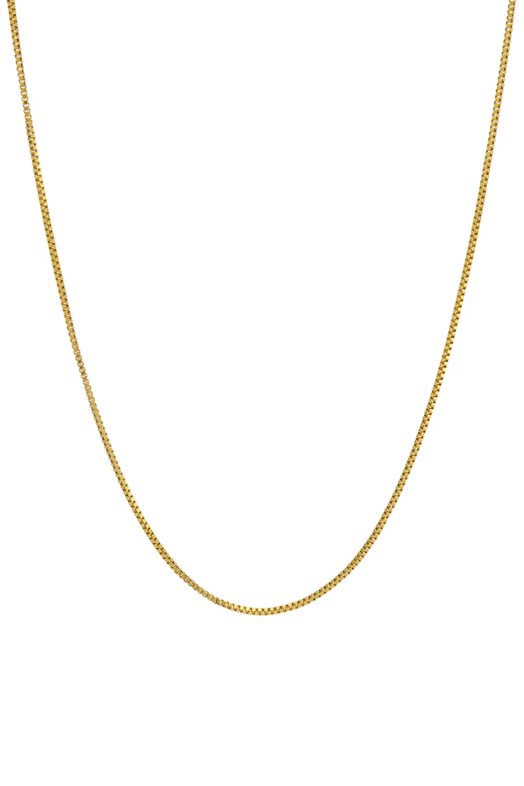 Men's Thin Box Chain Necklace - Image 3