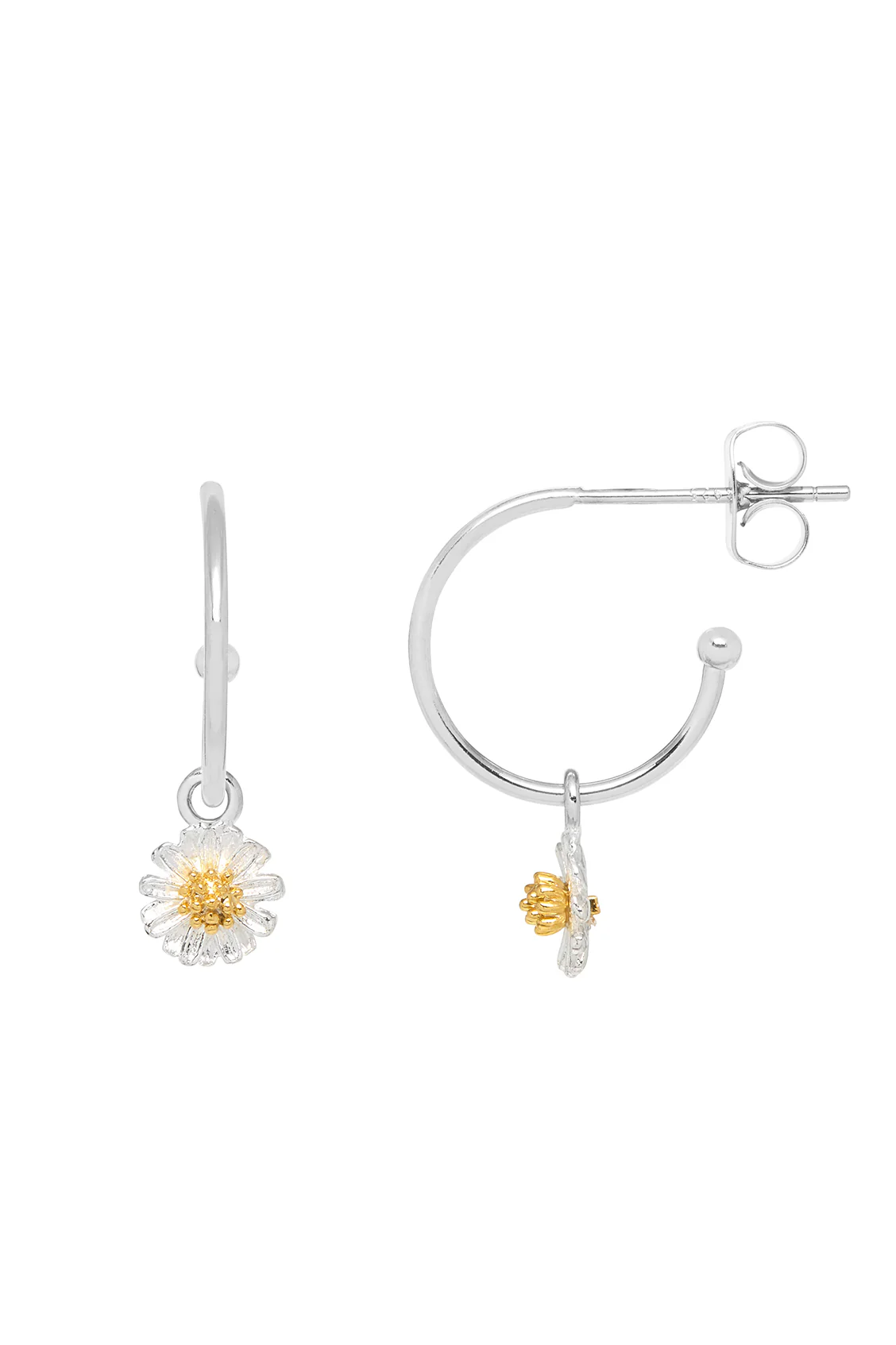 Wildflower Drop Hoop Earrings - Image 4