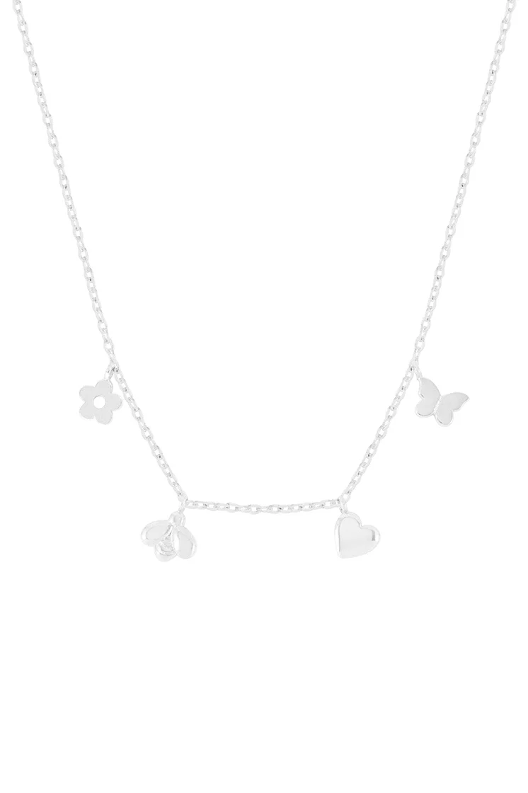 Bee and Butterfly Charm Necklace - Image 3