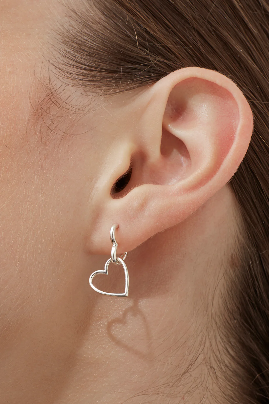 Double Heart Hoop Earrings - Image 2