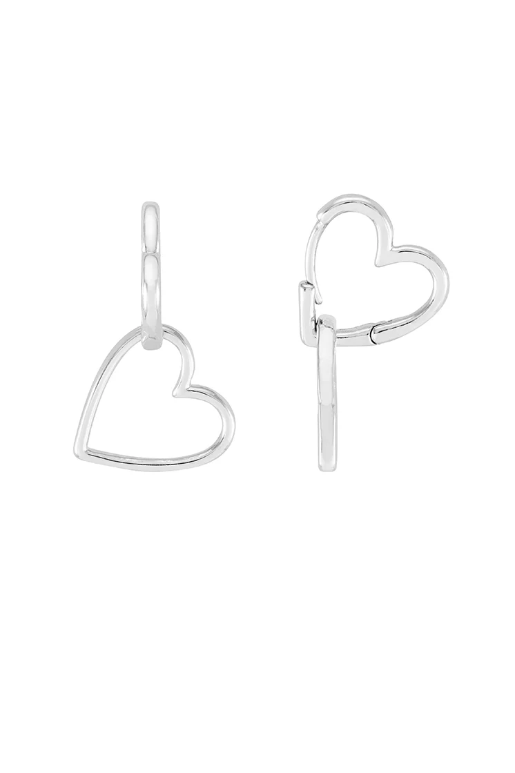 Double Heart Hoop Earrings - Image 3