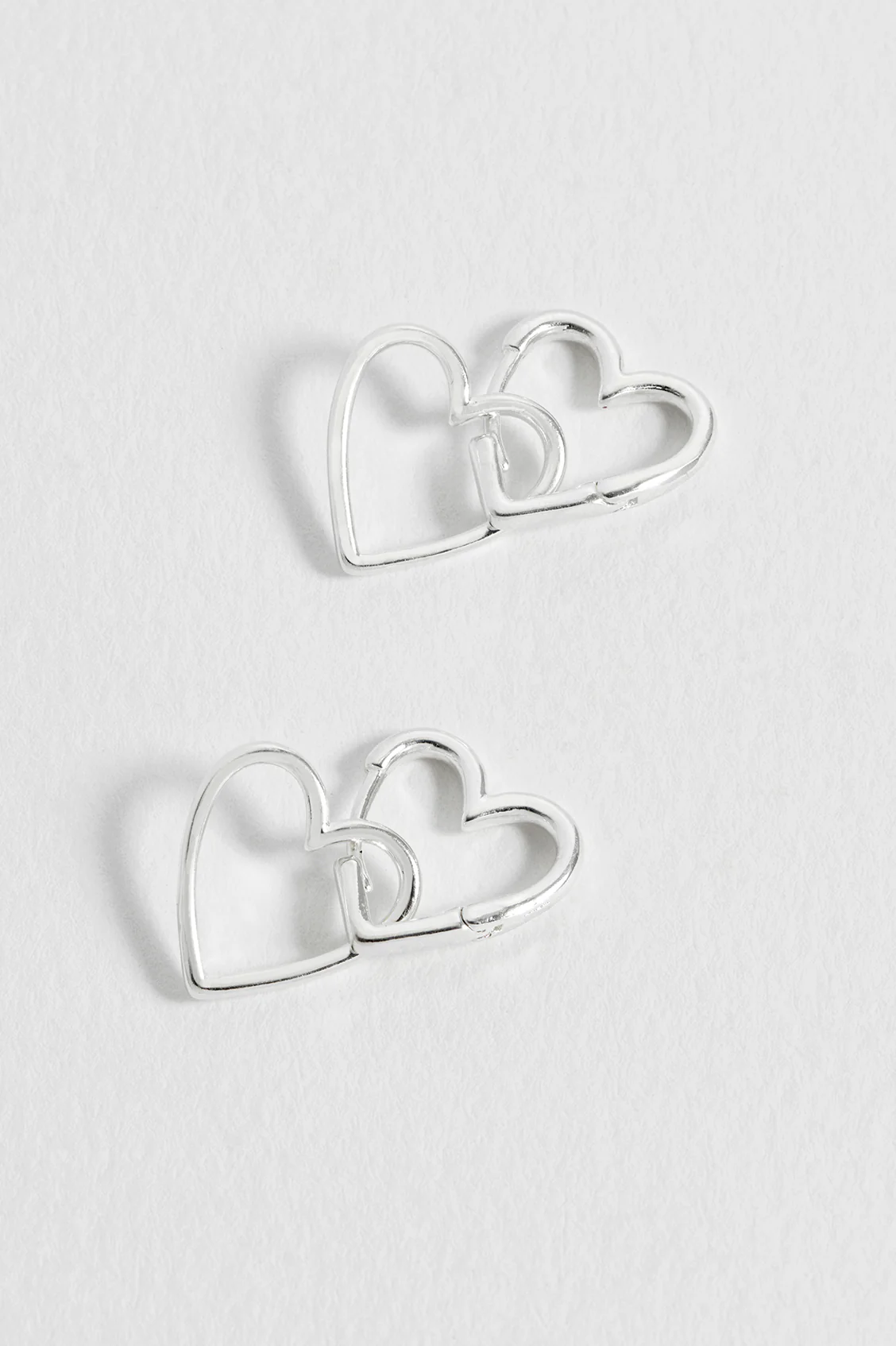 Double Heart Hoop Earrings - Image 4