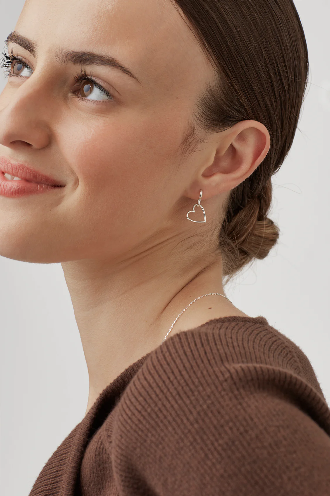 Double Heart Hoop Earrings - Image 5