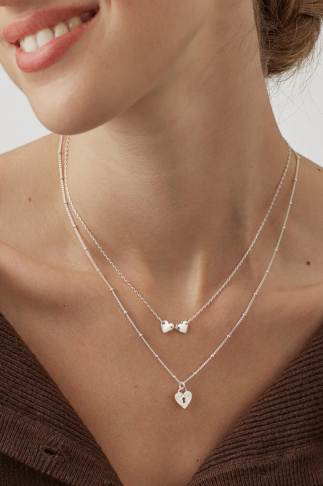 Engraved Heart Padlock Necklace - Image 2