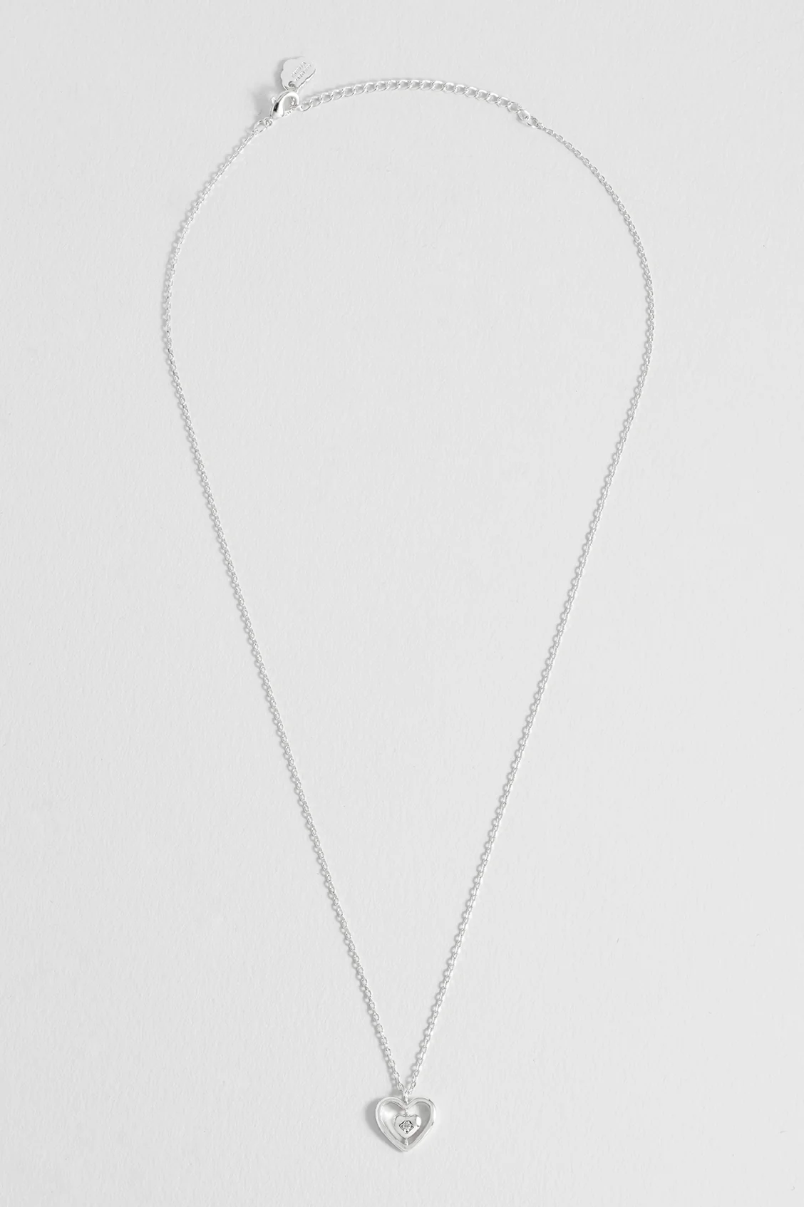 Enveloped CZ Heart Necklace - Image 5